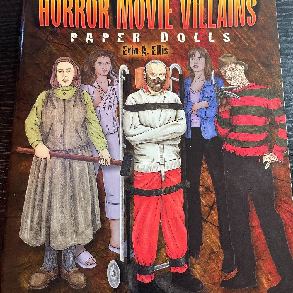 Great Horror Movie Villains Paper Doll Book By Erin A.Ellis Dover Books